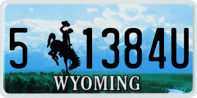 WY license plate 51384U
