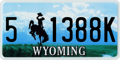 WY license plate 51388K