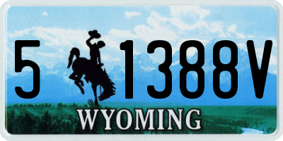 WY license plate 51388V