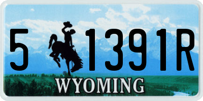 WY license plate 51391R