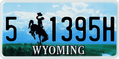 WY license plate 51395H