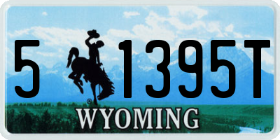 WY license plate 51395T