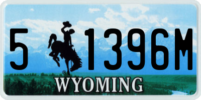 WY license plate 51396M
