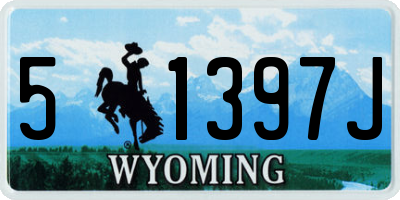 WY license plate 51397J