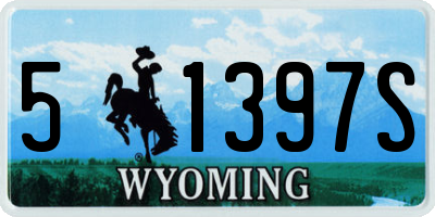 WY license plate 51397S