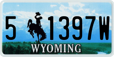 WY license plate 51397W