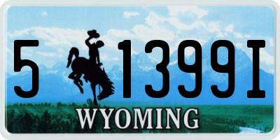 WY license plate 51399I