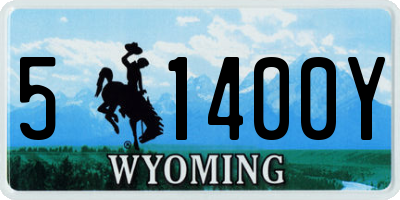 WY license plate 51400Y