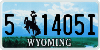 WY license plate 51405I