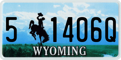 WY license plate 51406Q