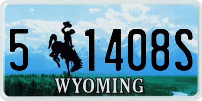 WY license plate 51408S