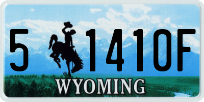 WY license plate 51410F