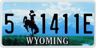 WY license plate 51411E