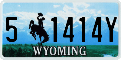 WY license plate 51414Y