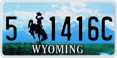 WY license plate 51416C