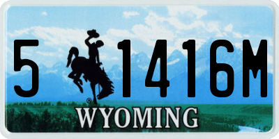 WY license plate 51416M