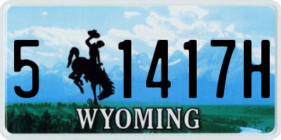 WY license plate 51417H