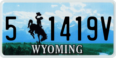 WY license plate 51419V