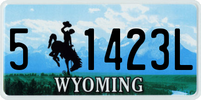 WY license plate 51423L
