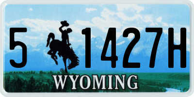 WY license plate 51427H