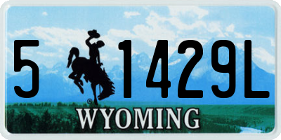 WY license plate 51429L
