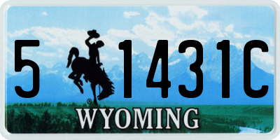 WY license plate 51431C