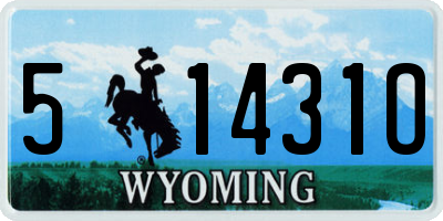 WY license plate 51431O