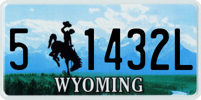 WY license plate 51432L