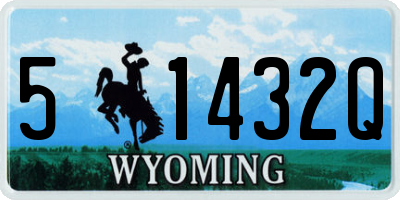 WY license plate 51432Q