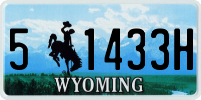 WY license plate 51433H