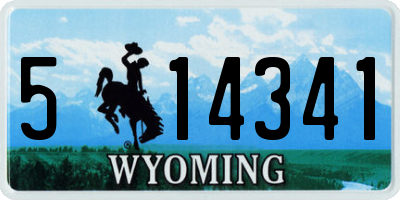 WY license plate 514341