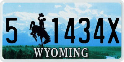 WY license plate 51434X