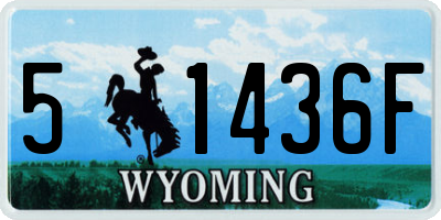 WY license plate 51436F