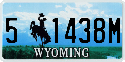 WY license plate 51438M