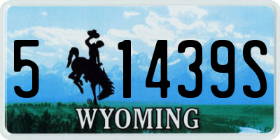 WY license plate 51439S