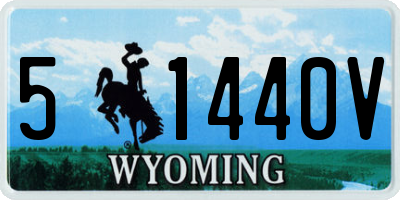WY license plate 51440V