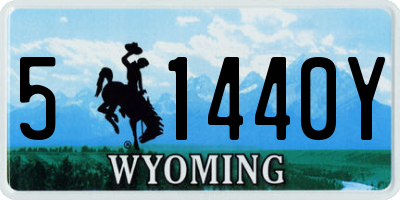 WY license plate 51440Y