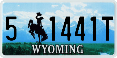 WY license plate 51441T
