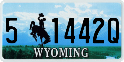 WY license plate 51442Q