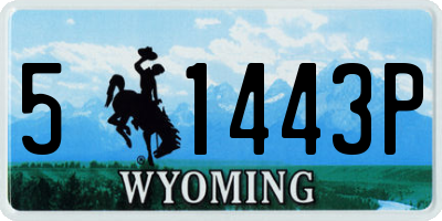 WY license plate 51443P