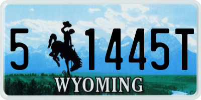 WY license plate 51445T