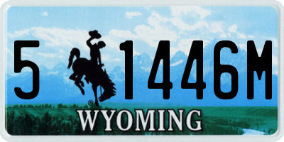 WY license plate 51446M