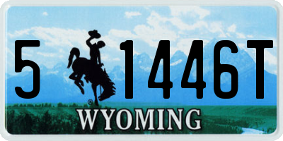 WY license plate 51446T