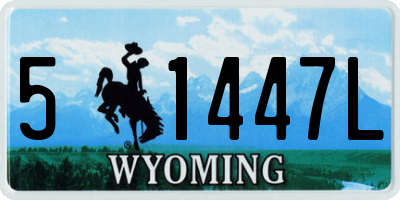 WY license plate 51447L