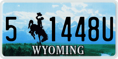 WY license plate 51448U