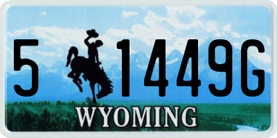 WY license plate 51449G