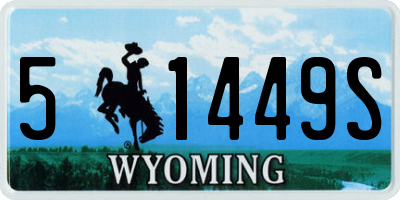 WY license plate 51449S