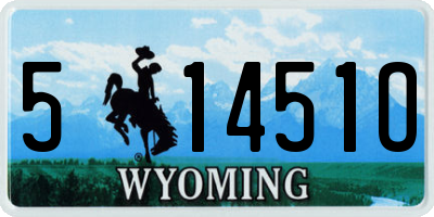 WY license plate 51451O