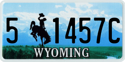 WY license plate 51457C