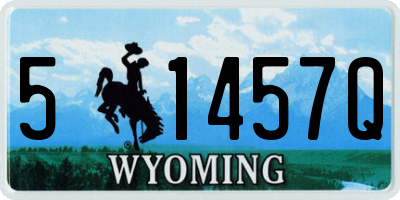WY license plate 51457Q